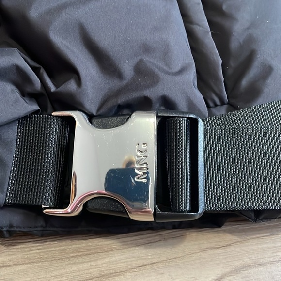 Pernille X Mango Anorak Puffer Cropped Jacket Black Women M NWT Water Repellent - Picture 4 of 15